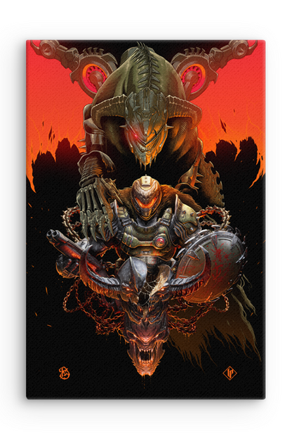 DOOM: The Dark Ages Luke Preece x Billelis Canvas Print