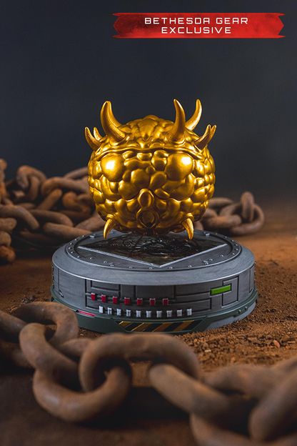 Figurina del cacodemone d'oro fluttuante di DOOM (1993) (esclusiva Bethesda Gear)
