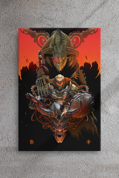 DOOM: The Dark Ages Luke Preece x Billelis Canvas Print