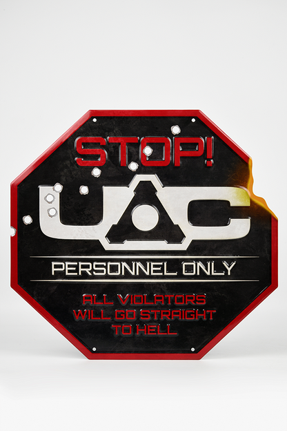 DOOM UAC Security Metal Sign