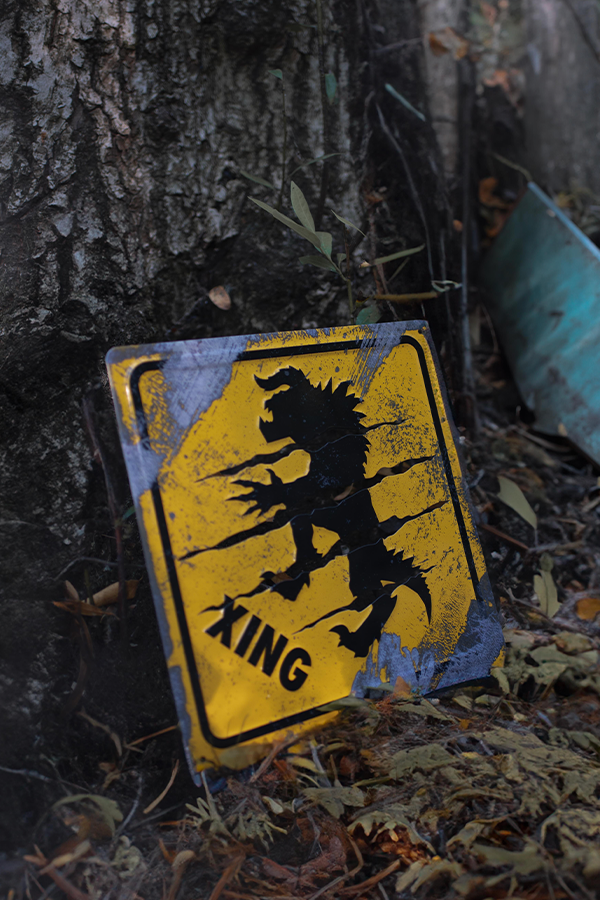 Fallout Deathclaw Crossing Metal Sign