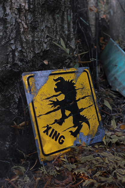Fallout Deathclaw Crossing Metal Sign
