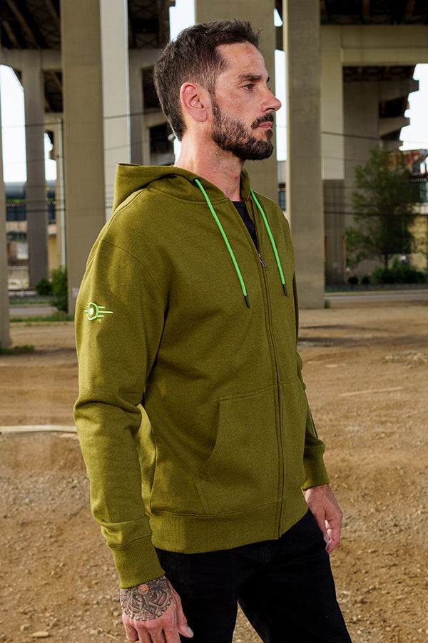 Sudadera con capucha y cremallera Fallout Analog Pip-Boy