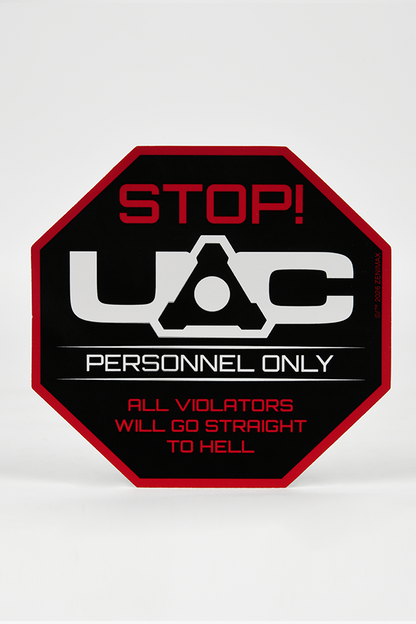 DOOM UAC Security Metal Sign