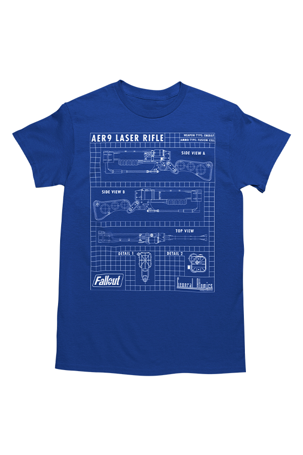 Fallout Laser Rifle Schematics Tee