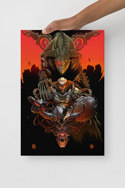DOOM: The Dark Ages Luke Preece x Billelis Canvas Print