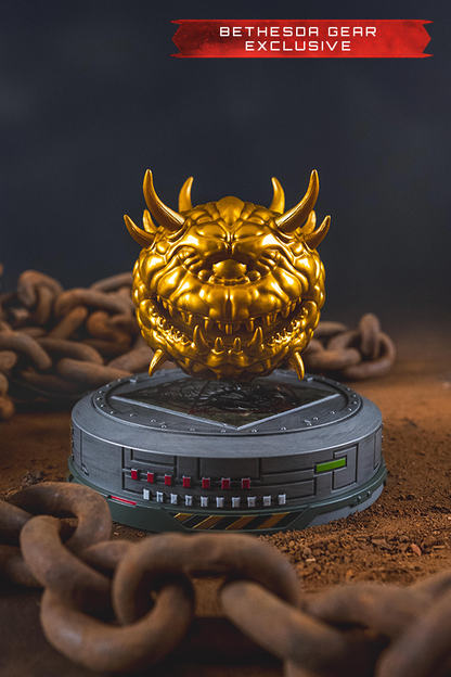 Figurina del cacodemone d'oro fluttuante di DOOM (1993) (esclusiva Bethesda Gear)