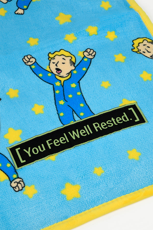 Well Rested Fallout 76 Fallout Well Rested Throw Blanket – Bethesda International Gear Store