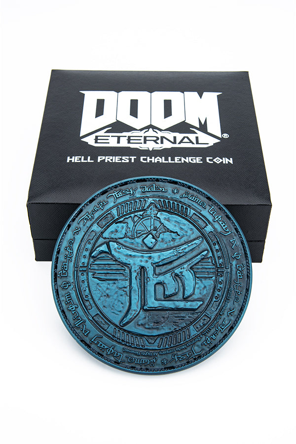 DOOM Eternal Hell Priest Challenge Coin