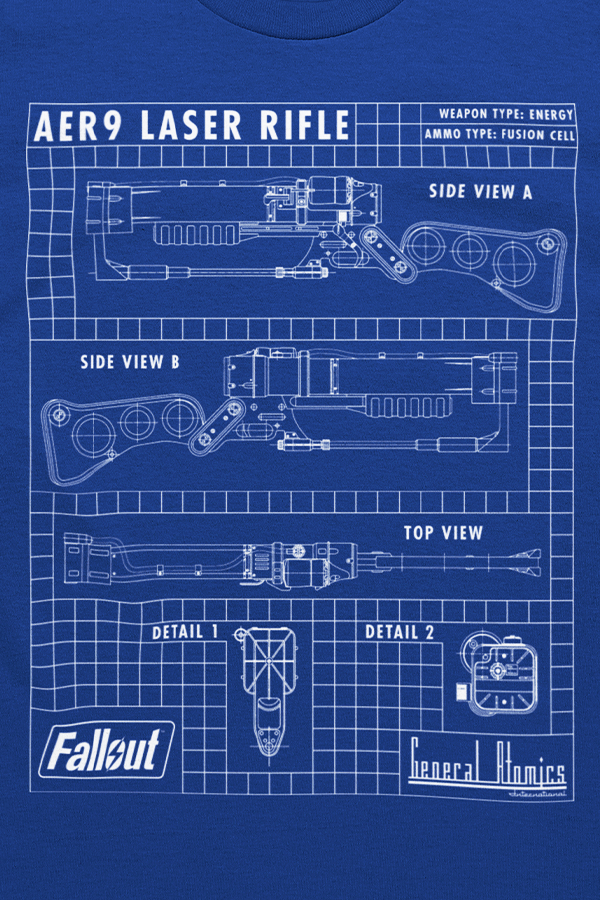 Fallout Laser Rifle Schematics Tee