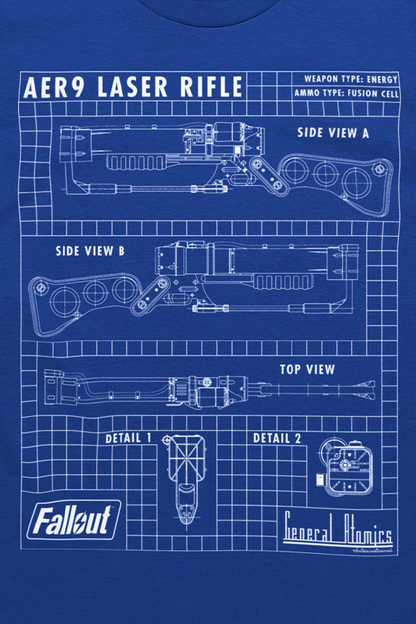 Fallout Laser Rifle Schematics Tee