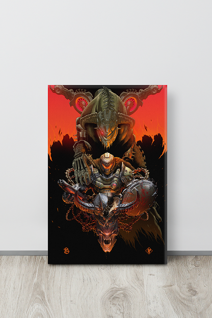 DOOM: The Dark Ages Luke Preece x Billelis Canvas Print