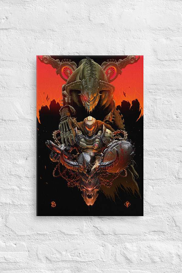 DOOM: The Dark Ages Luke Preece x Billelis Canvas Print