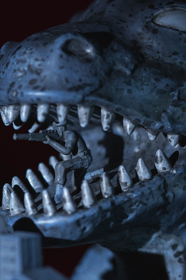 Fallout New Vegas Dinky theT-Rex Statue (Nighttime)