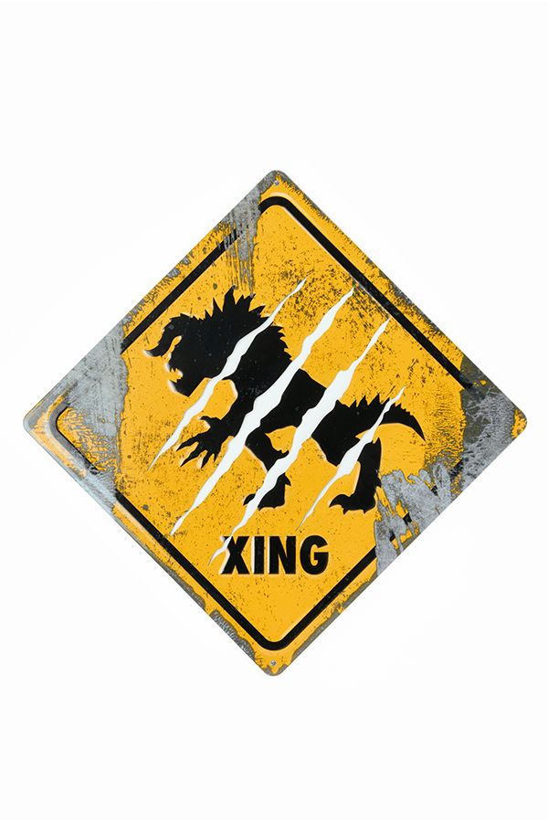 Fallout Deathclaw Crossing Metal Sign