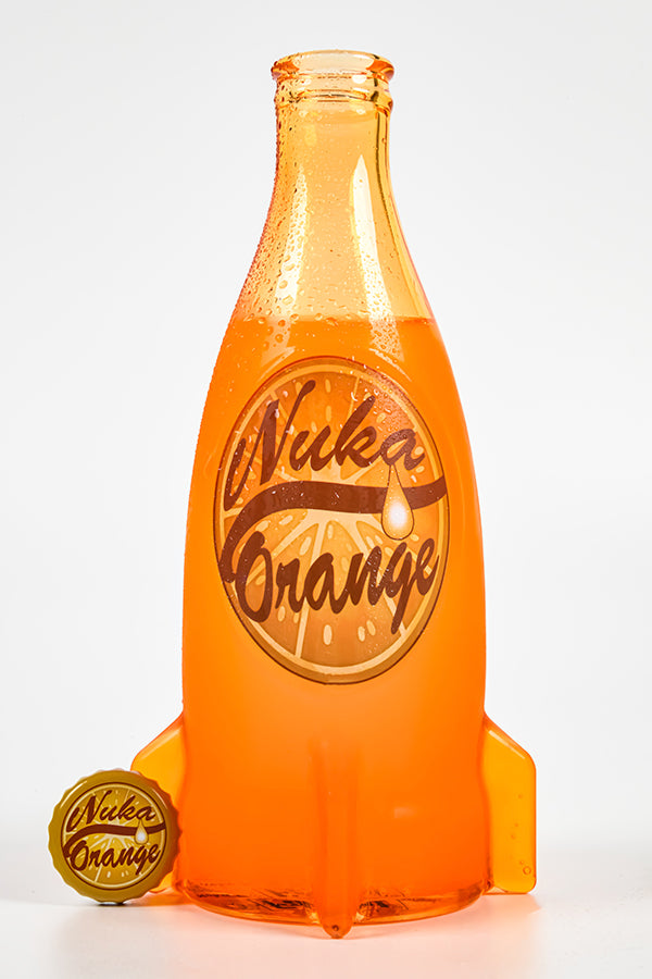 Fallout Nuka Cola Bouteille en verre orange et bouchon