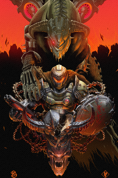 DOOM: The Dark Ages Luke Preece x Billelis Canvas Print