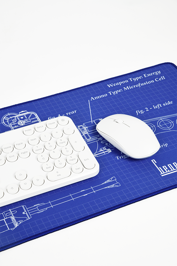 Tappetino per mouse oversize con schemi del fucile laser di Fallout