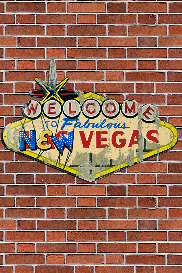 Fallout Welcome to New Vegas Metal Sign