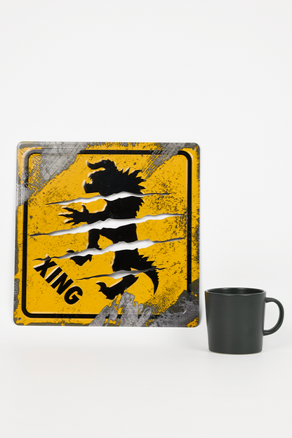 Fallout Deathclaw Crossing Metal Sign