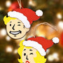 Image: Fallout Vault Boy and Girl Wooden Ornament Set