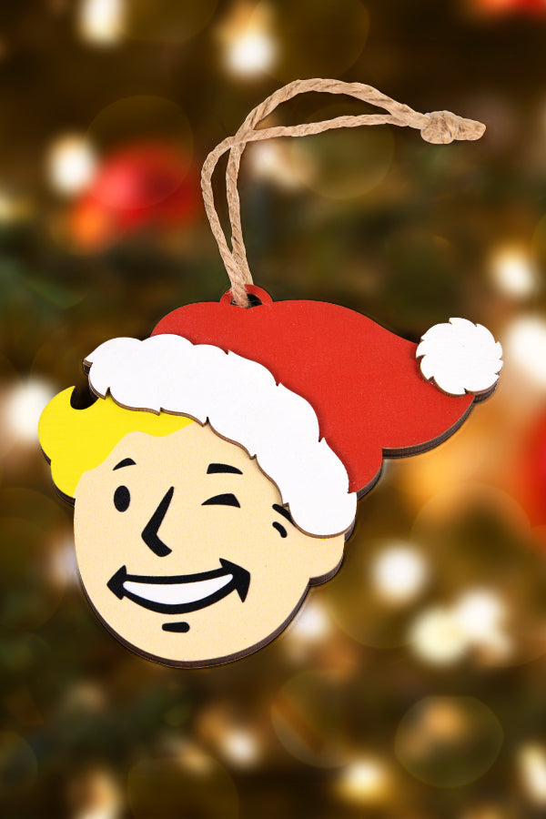 Image: Fallout Vault Boy Wooden Ornament