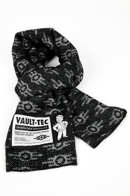 image of the Fallout Vault-Tec Survival Aid Scarf tied with short tails