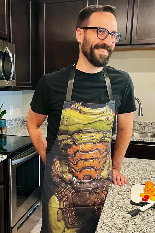 Image: DOOM Slayer Apron on male model