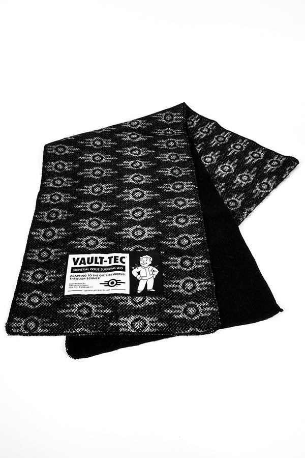 Image of the Fallout Vault-Tec Survival Aid Scarf laying on a flat surface