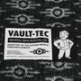Detail image of the tag on the Fallout Vault-Tec Survival Aid Scarf
