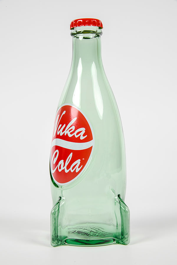 Quarter view of the Fallout Nuka Cola Glass Bottle and Cap