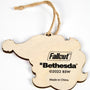 Image: Fallout Vault Girl Wooden Ornament back view