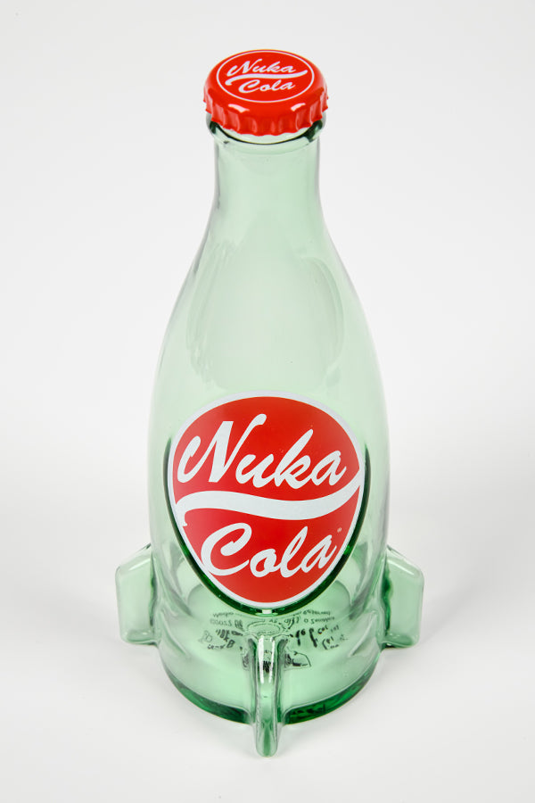 Upper quarter view of the Nuka Cola Glass Bottle and Cap