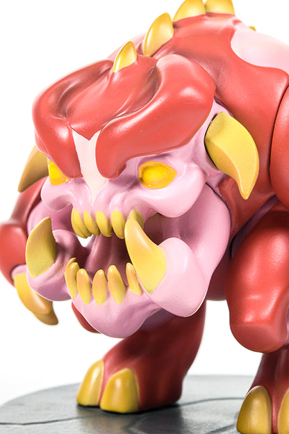 Quarter detail view of the DOOM Eternal Pinky Mini Collectible Figure facing left